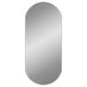 Silver Oval Wall Mirror 90x40 cm - Elegant Home Decor