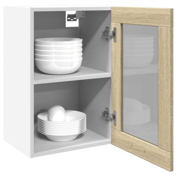 Hanging Glass Cabinet Sonoma Oak - Stylish Kitchen Storage