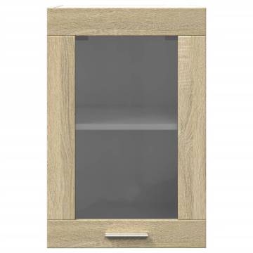 Hanging Glass Cabinet Sonoma Oak - Stylish Kitchen Storage