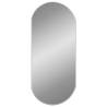 Silver Oval Wall Mirror 90x40 cm - Elegant Home Decor