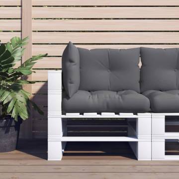 Comfortable Anthracite Pallet Cushions - 3 pcs Set