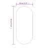 Silver Oval Wall Mirror 90x40 cm - Elegant Home Decor