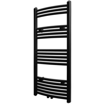 Black Bathroom Towel Rail Radiator 500x1160mm - Hipomarket