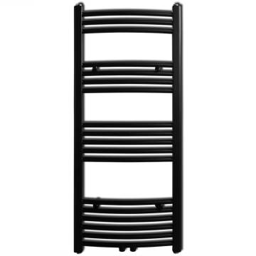 Black Bathroom Towel Rail Radiator 500x1160mm - Hipomarket