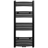 Black Bathroom Towel Rail Radiator 500x1160mm - Hipomarket