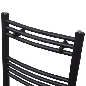 Black Bathroom Towel Rail Radiator 500x1160mm - Hipomarket