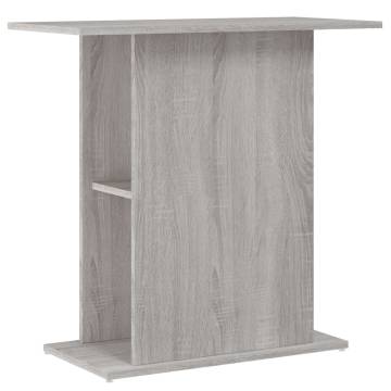 Aquarium Stand Grey Sonoma - Durable Engineered Wood 75x36x72.5cm