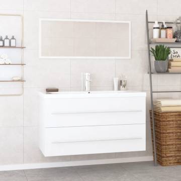 Stylish 3 Piece Bathroom Furniture Set in White