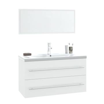 Stylish 3 Piece Bathroom Furniture Set in White