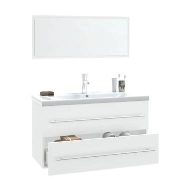 Stylish 3 Piece Bathroom Furniture Set in White