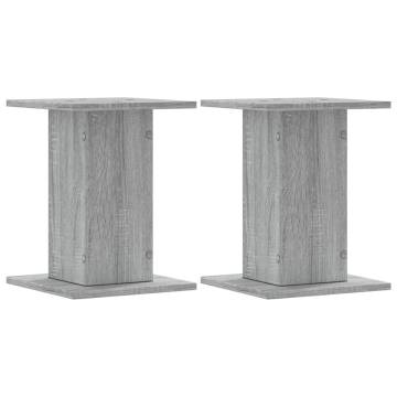 Plant Stands 2 pcs Grey Sonoma - Engineered Wood | Hipomarket