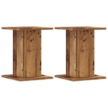 Stylish Plant Stands - Set of 2 Old Wood | Hipo Market