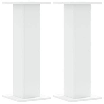 White Plant Stands 2 pcs - 30x30x80 cm Engineered Wood