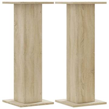 Sonoma Oak Plant Stands (2 pcs) - 30x30x80 cm | HipoMarket