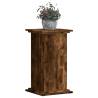 Plant Stand Smoked Oak - Durable Engineered Wood - 33x33x60 cm