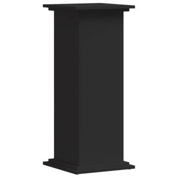 Plant Stand Black 33x33x80 cm - Durable Engineered Wood