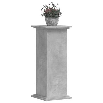 Concrete Grey Plant Stand - Durable Engineered Wood | HipoMarket