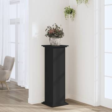 Stylish Plant Stand Black - 33x33x100 cm Engineered Wood