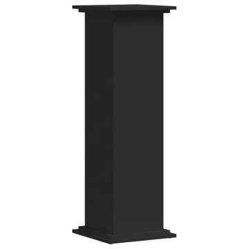 Stylish Plant Stand Black - 33x33x100 cm Engineered Wood