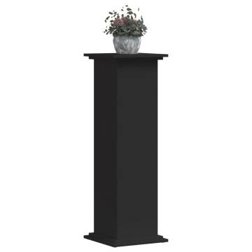 Stylish Plant Stand Black - 33x33x100 cm Engineered Wood