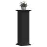 Stylish Plant Stand Black - 33x33x100 cm Engineered Wood