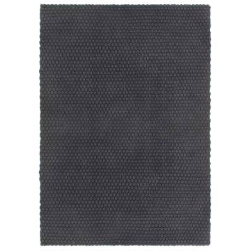 Rectangular Anthracite Cotton Rug 80x160 cm - Soft & Stylish