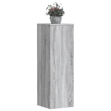 Plant Stands 2 pcs Grey Sonoma - Engineered Wood | HipoMarket