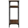 Brown Oak Side Table | Industrial Charm 40x30x75 cm