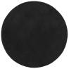 Rug HUARTE Short Pile Soft & Washable Black Ø 80 cm