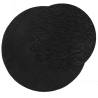 Rug HUARTE Short Pile Soft & Washable Black Ø 80 cm