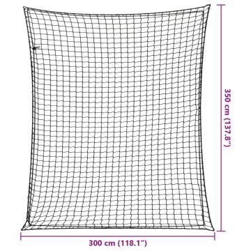 Trailer Net with Elastic Rope Black 3.5x3 m PP - Hipomarket