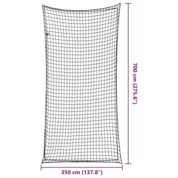 Trailer Net with Elastic Rope Black 7x3.5m - Durable & Versatile