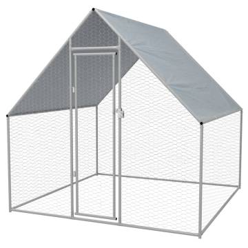 Galvanised Steel Outdoor Chicken Cage 2x2x1.92m | Hipo Market