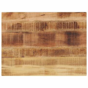 Table Top 80x70cm Rectangular Solid Wood Rough Mango | HipoMarket