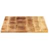 Table Top 80x70cm Rectangular Solid Wood Rough Mango | HipoMarket