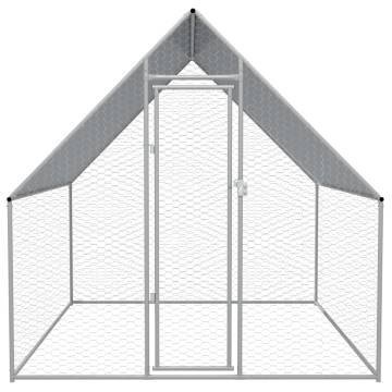 Galvanised Steel Outdoor Chicken Cage 2x2x1.92m | Hipo Market