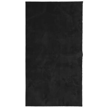 Soft Washable Black Rug HUARTE 60x110 cm - Cozy & Durable