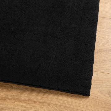 Soft Washable Black Rug HUARTE 60x110 cm - Cozy & Durable