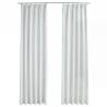 Elegant Off White Blackout Curtains with Hooks - 140x175 cm