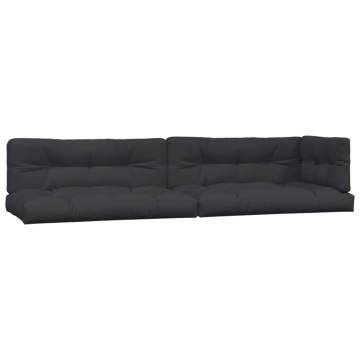 Pallet Cushions 5 pcs - Stylish Black Fabric for Outdoor & Indoor