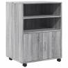 Rolling Cabinet Grey Sonoma - Durable & Mobile Storage Solution