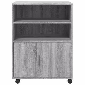 Rolling Cabinet Grey Sonoma - Durable & Mobile Storage Solution