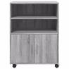 Rolling Cabinet Grey Sonoma - Durable & Mobile Storage Solution