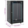 18U Network Cabinet - IP20 Black 60x60x100 cm | HipoMarket