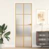 Interior Door Slim Golden 76x201.5 cm | Tempered Glass & Aluminium