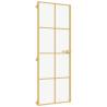 Interior Door Slim Golden 76x201.5 cm | Tempered Glass & Aluminium