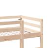 Loft Bed Frame with Desk 75x190 cm - Solid Pine Wood