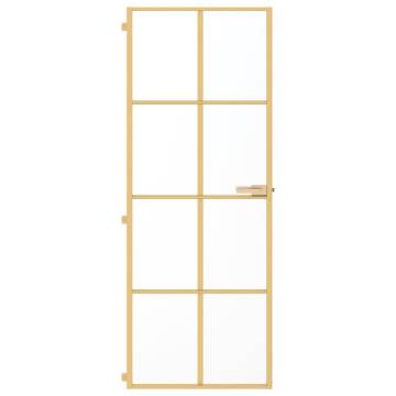 Interior Door Slim Golden 76x201.5 cm | Tempered Glass & Aluminium