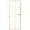 Interior Door Slim Golden 76x201.5 cm | Tempered Glass & Aluminium