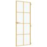 Interior Door Slim Golden 76x201.5 cm | Tempered Glass & Aluminium